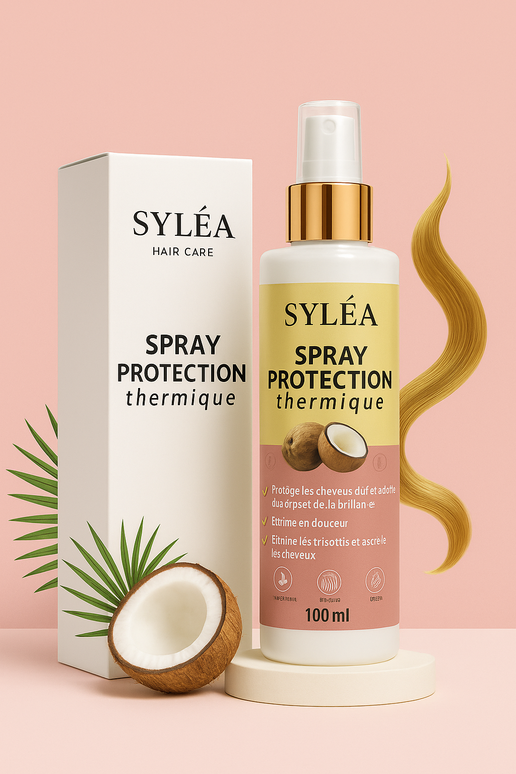 Spray de protection thermique pour cheveux